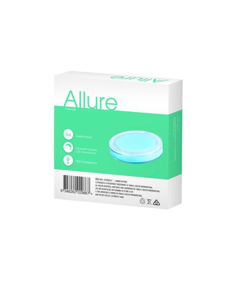 Chic Rechargeable Compact Mirror - Teal Blue